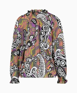 Studio Anneloes Blouse Revelin Voile Paisley Combo L*Dames Blouses