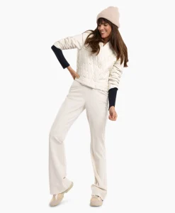 Studio Anneloes Broek Flair Long Shiny Bnd Trousers Off White*Dames Broeken