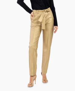 Studio Anneloes Broek Mita Faux Leather Trousers Goud*Dames Broeken