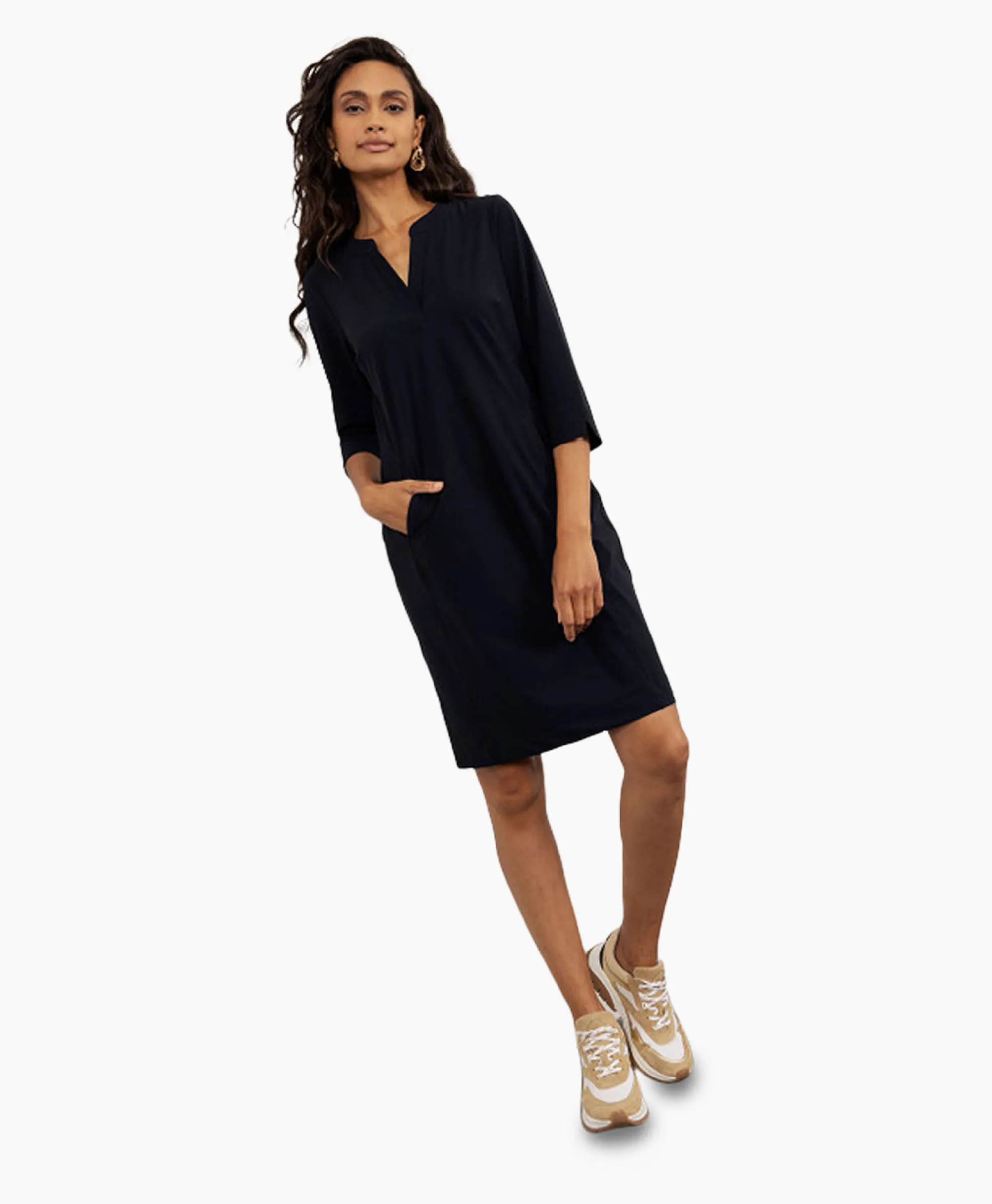 Studio Anneloes Jurk Simplicity Dress Zwart*Dames Jurken