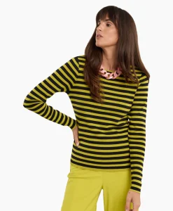 Studio Anneloes Pullover Luna Stripe Zwart Dessin*Dames Truien
