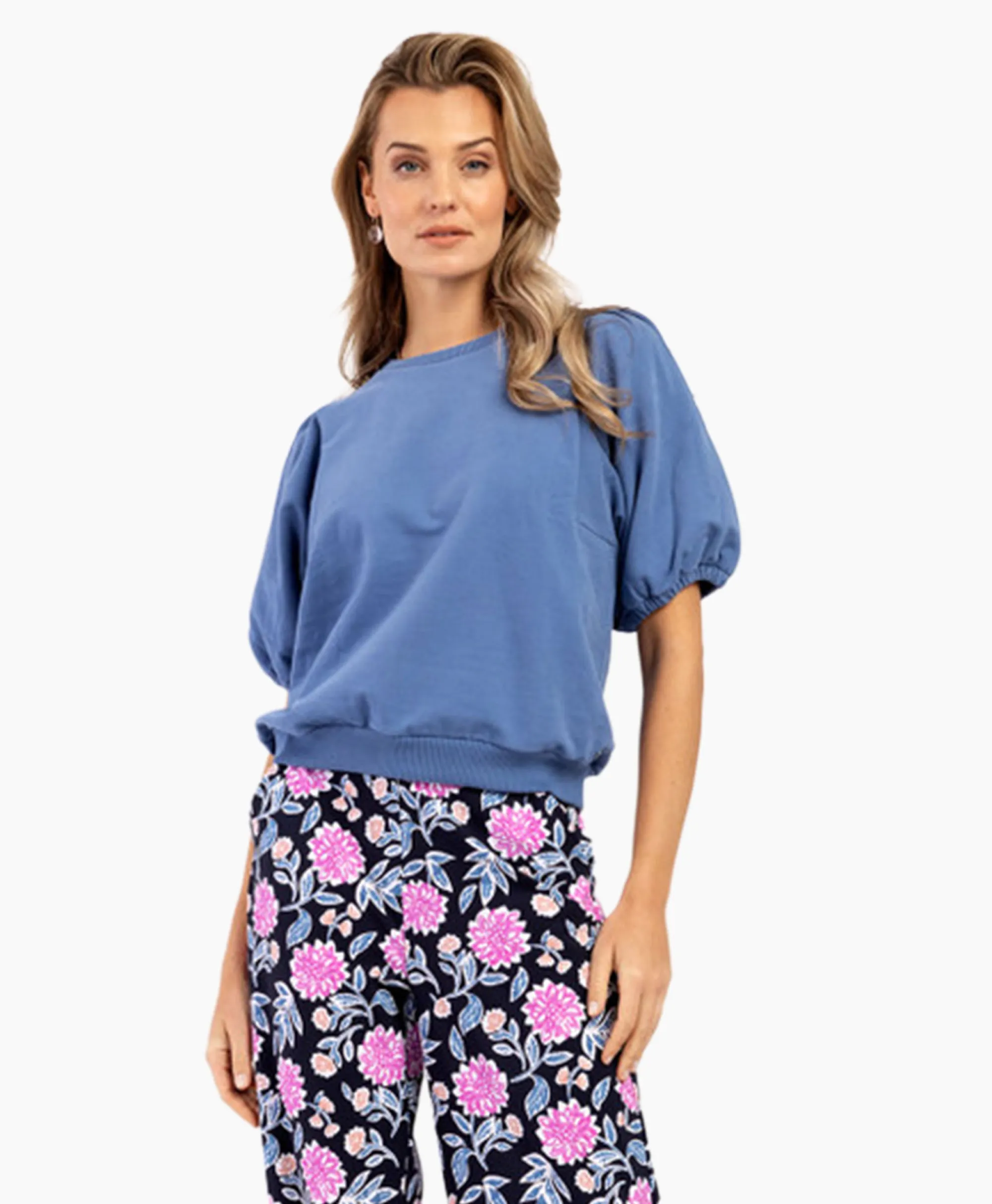 Studio Anneloes Pullover Claartje Puff Sweater Jeans*Dames Truien