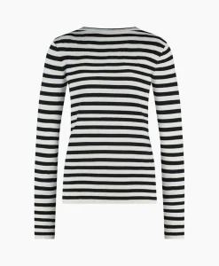 Studio Anneloes Pullover Luna Stripe Ecru*Dames Truien
