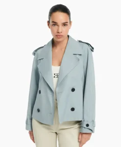 Studioar By Arma Mantel Samora Cotton Twill Blauw*Dames Jassen