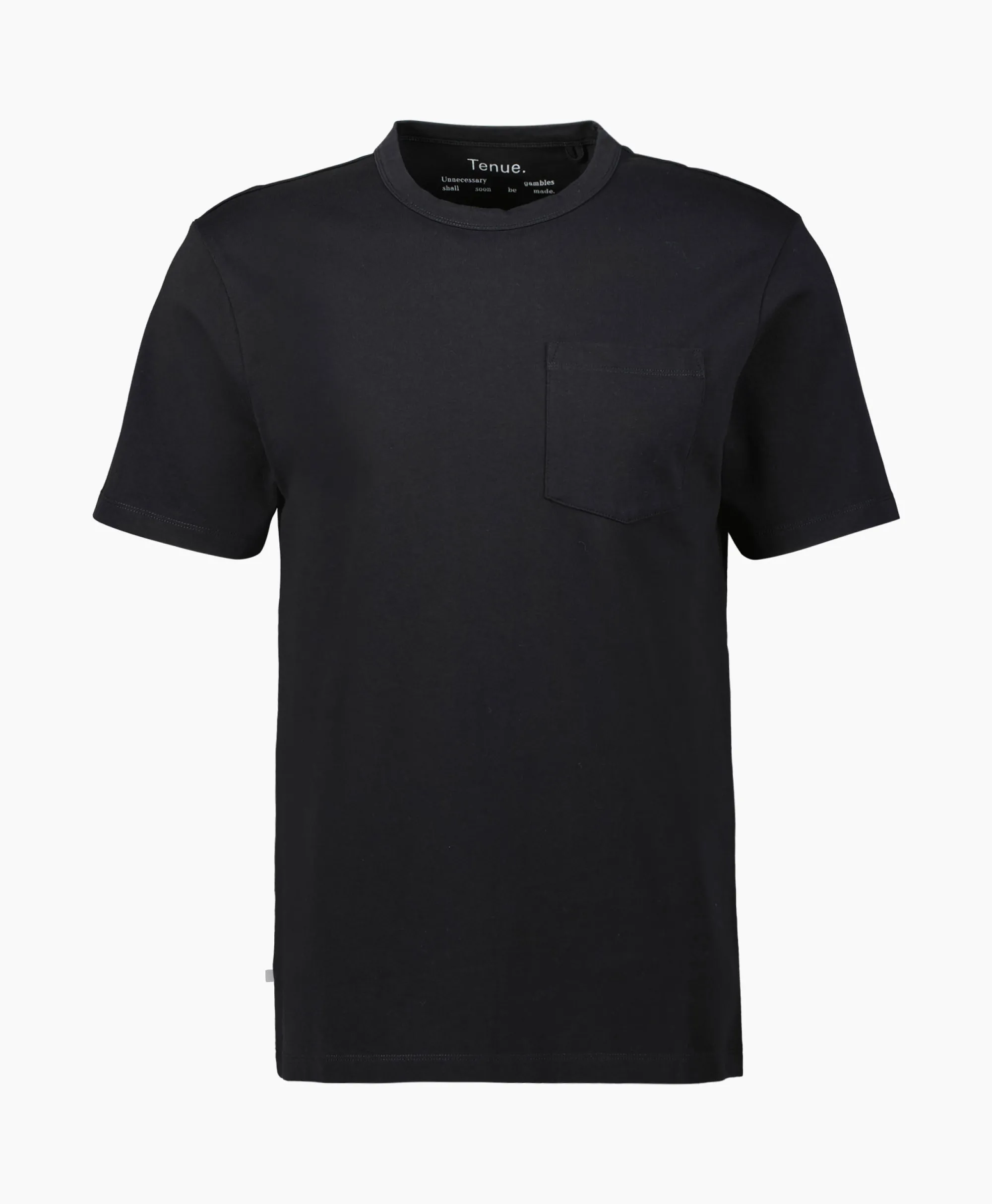 Tenue. T-Shirt Korte Mouw John Pocket Tee Zwart*Heren T-Shirts