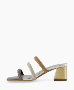 Toral Sandaal Met Hak Tl-Mila Zilver*Dames Sandalen