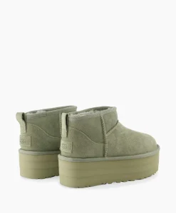 Ugg Enkellaars W Classic Ultra Mini Platform Groen*Dames Laarzen