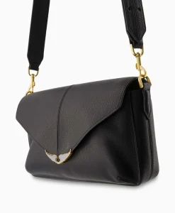 Zadig & Voltaire Zadig & Voltaire Crossbody Tas Borderline Daily Grained Leath Zwart*Dames Tassen