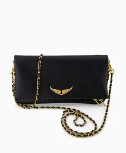 Zadig & Voltaire Zadig & Voltaire Crossbody Tas Rock Grained Leather Zwart*Dames Tassen