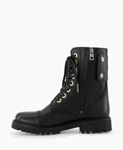 Zadig & Voltaire Zadig & Voltaire Enkellaars Joe Smooth Cowskin + Side Prin Zwart*Dames Laarzen