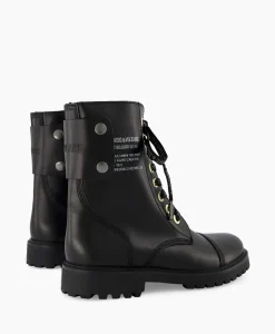 Zadig & Voltaire Zadig & Voltaire Enkellaars Joe Smooth Cowskin + Side Prin Zwart*Dames Laarzen