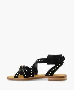 Zadig & Voltaire Zadig & Voltaire Sandaal Zonder Hak Cecilia Caprese Suede + Studs Zwart*Dames Sandalen