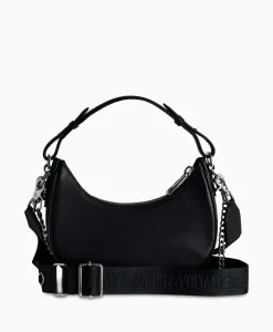 Zadig & Voltaire Zadig & Voltaire Schouder / Hand Tas Moonrock Grained Leather Zwart*Dames Tassen